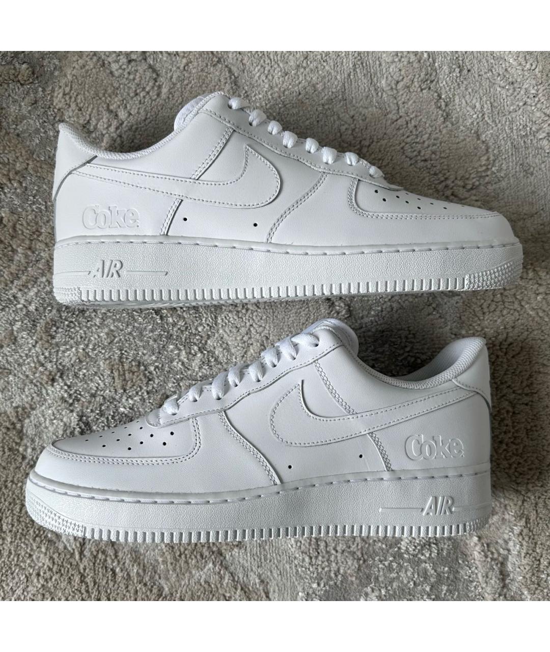 NIKE Белые низкие кроссовки / кеды из искусственной кожи, фото 9