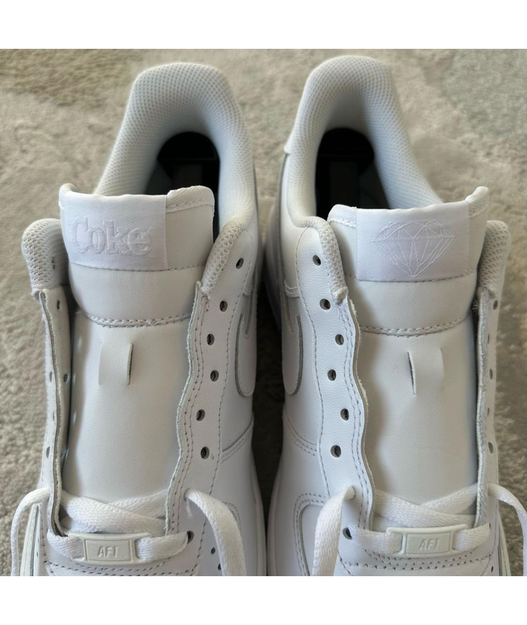 NIKE Белые низкие кроссовки / кеды из искусственной кожи, фото 8