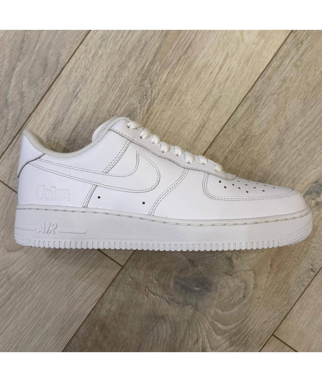 NIKE Белые низкие кроссовки / кеды из искусственной кожи, фото 10