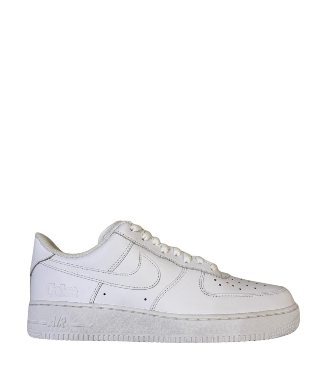 NIKE Белые низкие кроссовки / кеды из искусственной кожи, фото 1