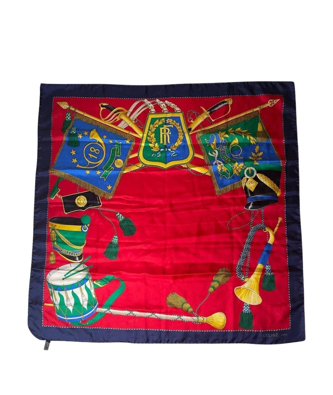 CELINE Мульти шелковый платок, фото 1