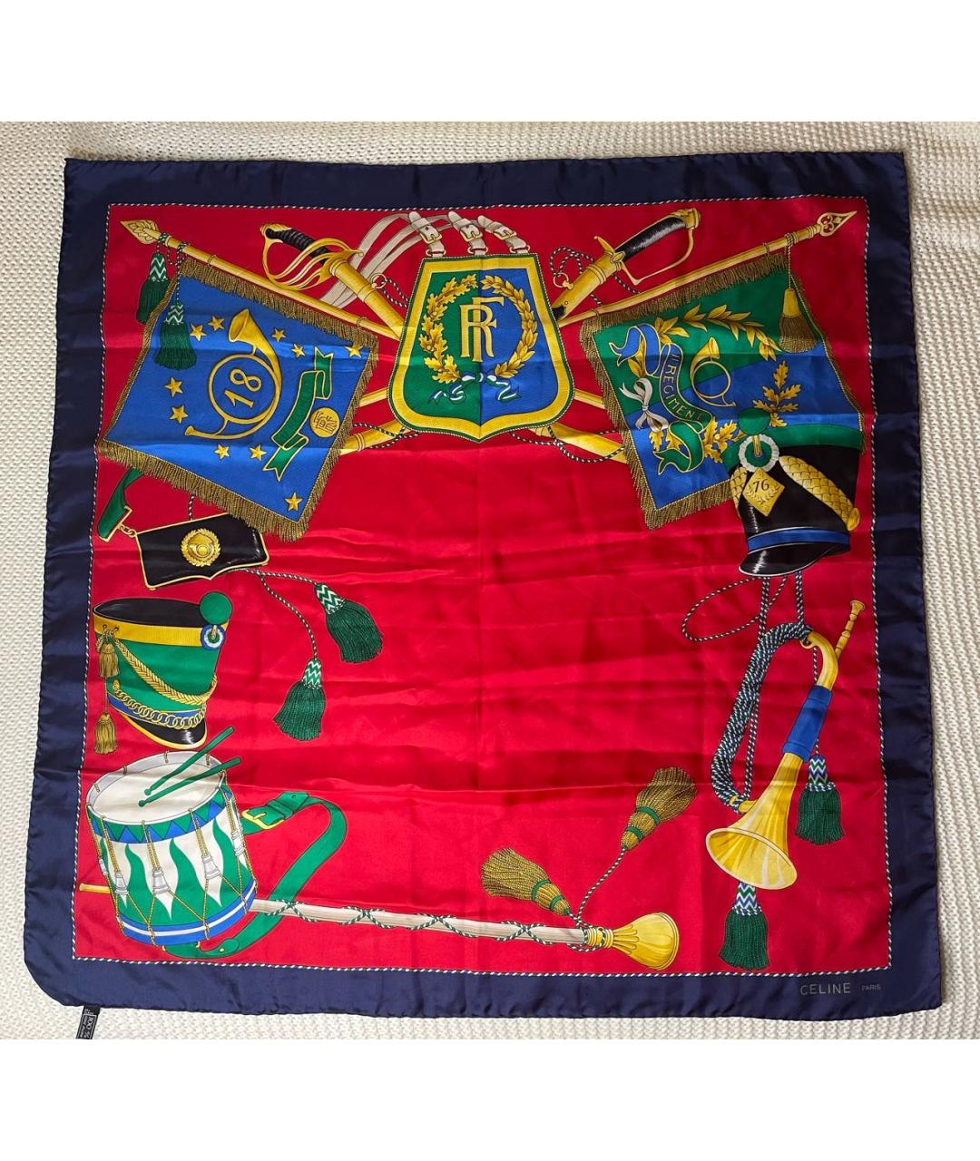 CELINE Мульти шелковый платок, фото 6