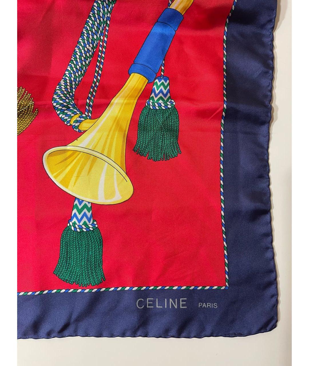 CELINE Мульти шелковый платок, фото 2