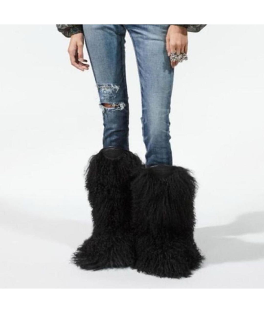 SAINT LAURENT Черные сапоги, фото 5