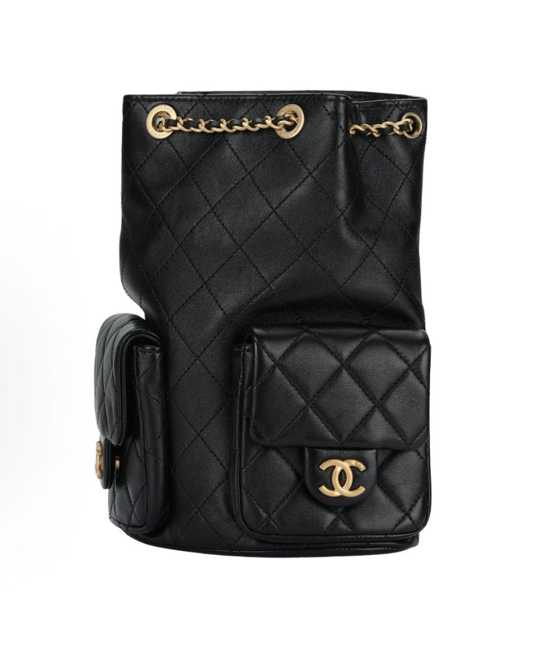CHANEL Черный кожаный рюкзак, фото 2