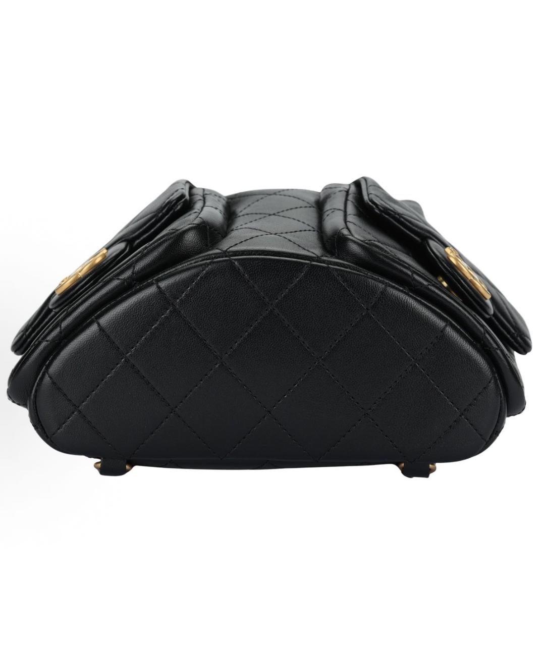 CHANEL Черный кожаный рюкзак, фото 4