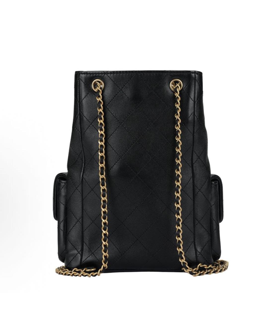 CHANEL Черный кожаный рюкзак, фото 3