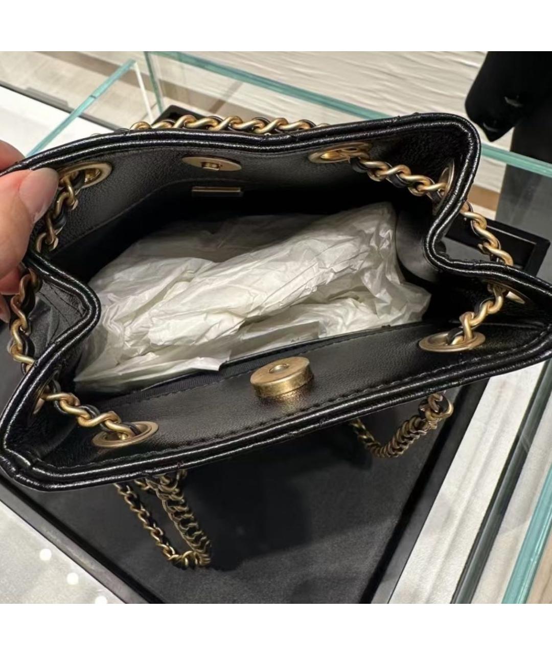 CHANEL Черный кожаный рюкзак, фото 7