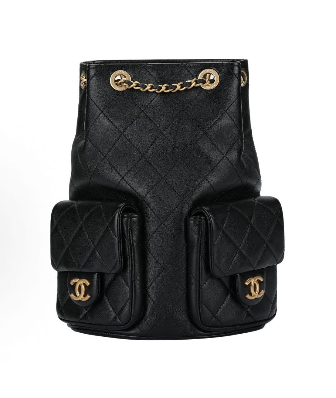 CHANEL Черный кожаный рюкзак, фото 9