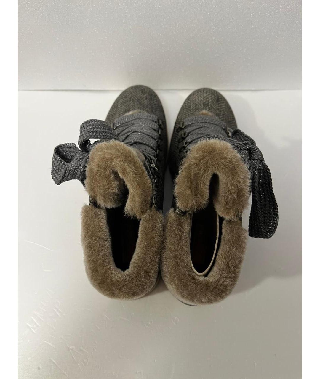 AGL Антрацитовые текстильные ботинки, фото 3