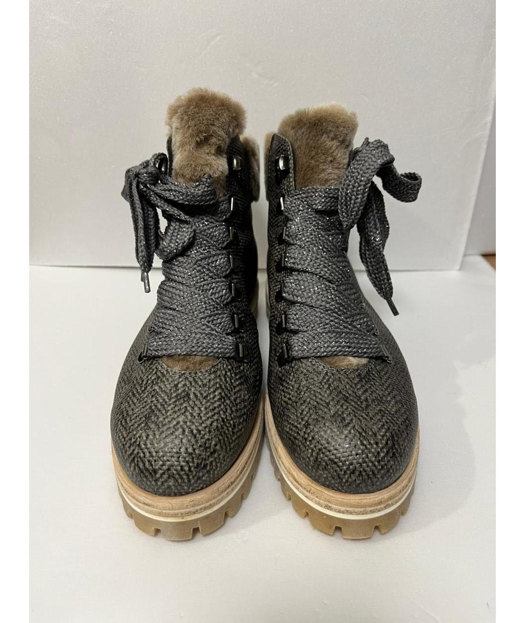 AGL Антрацитовые текстильные ботинки, фото 2