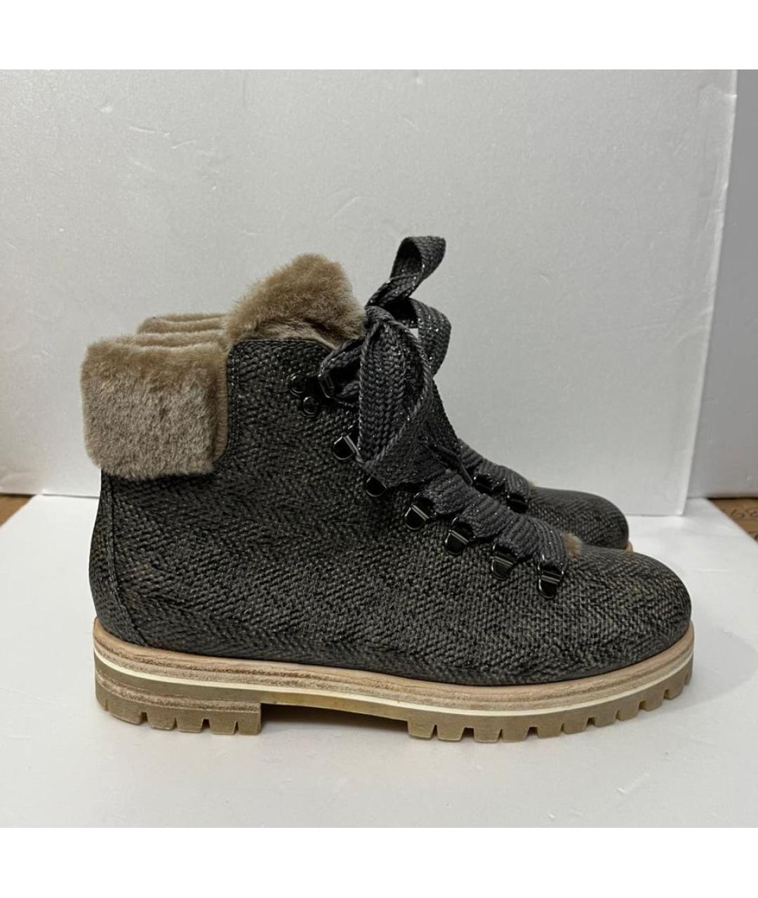 AGL Антрацитовые текстильные ботинки, фото 7