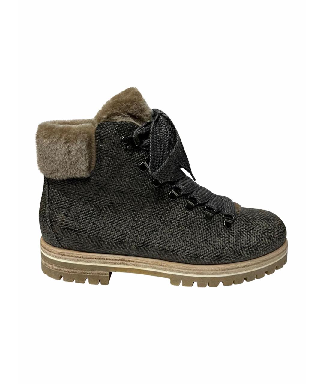 AGL Антрацитовые текстильные ботинки, фото 1