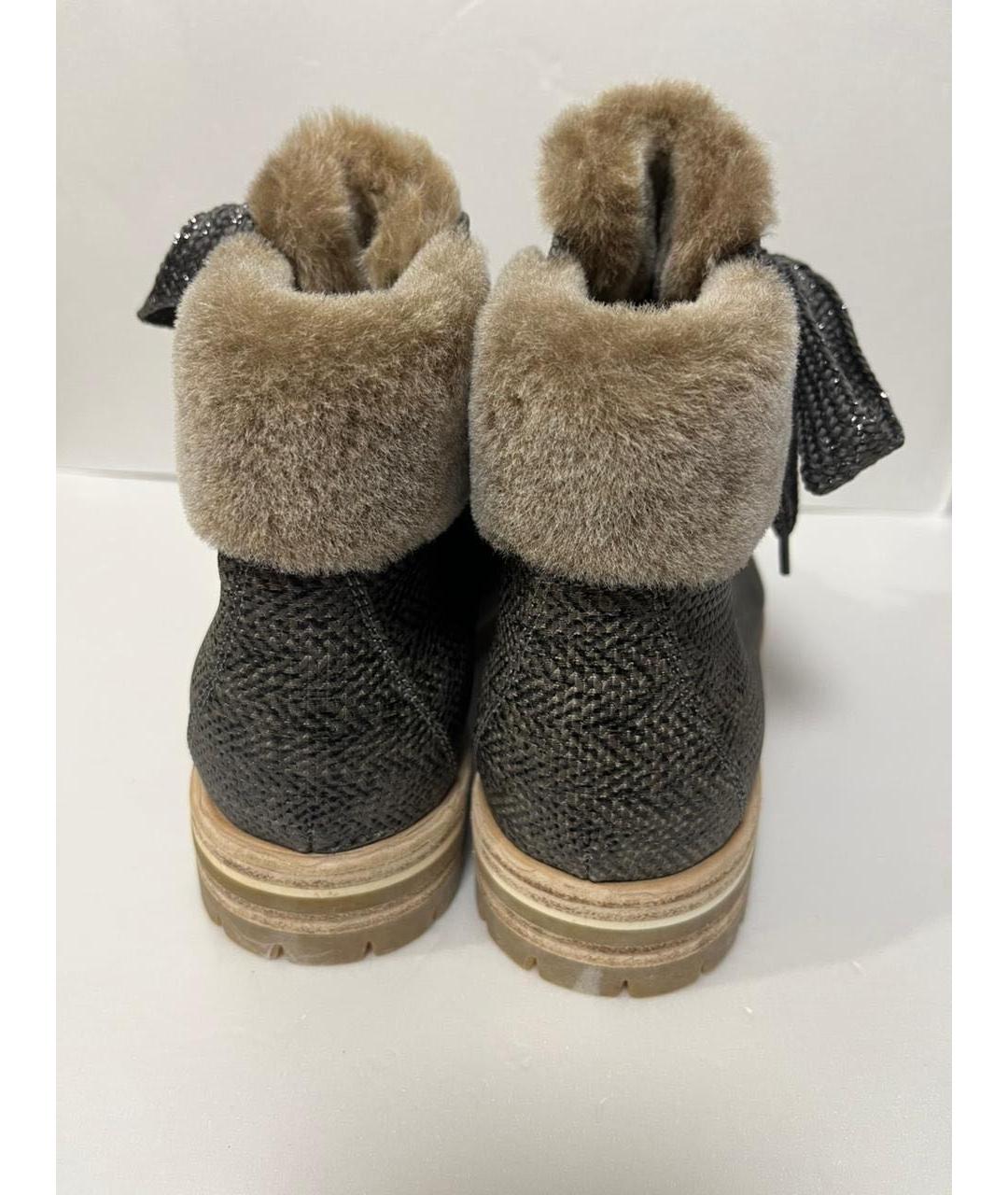 AGL Антрацитовые текстильные ботинки, фото 4