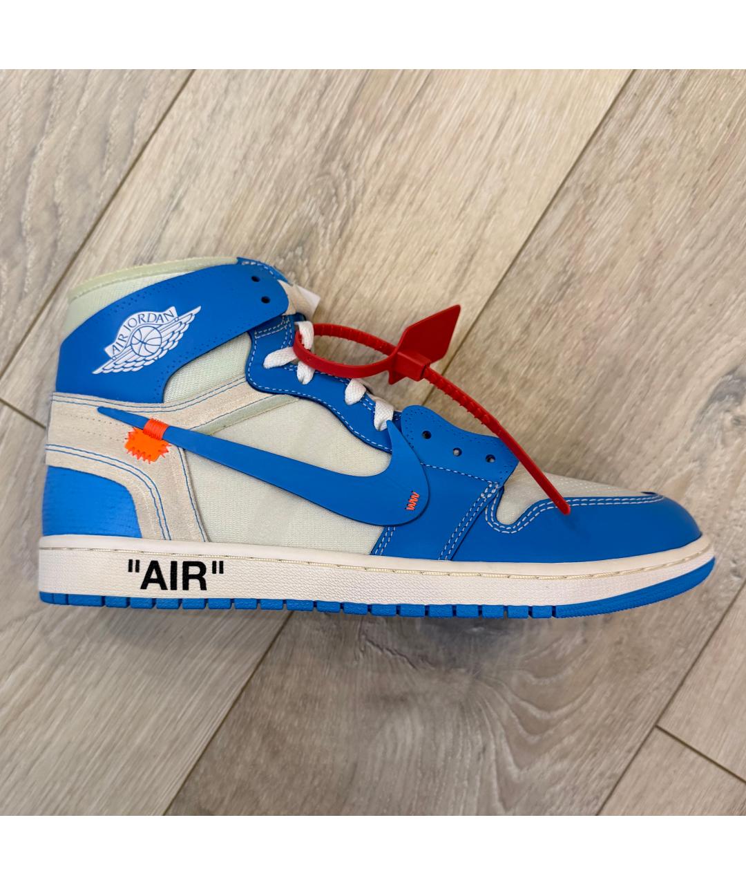 JORDAN Голубые высокие кроссовки / кеды из искусственной кожи, фото 10