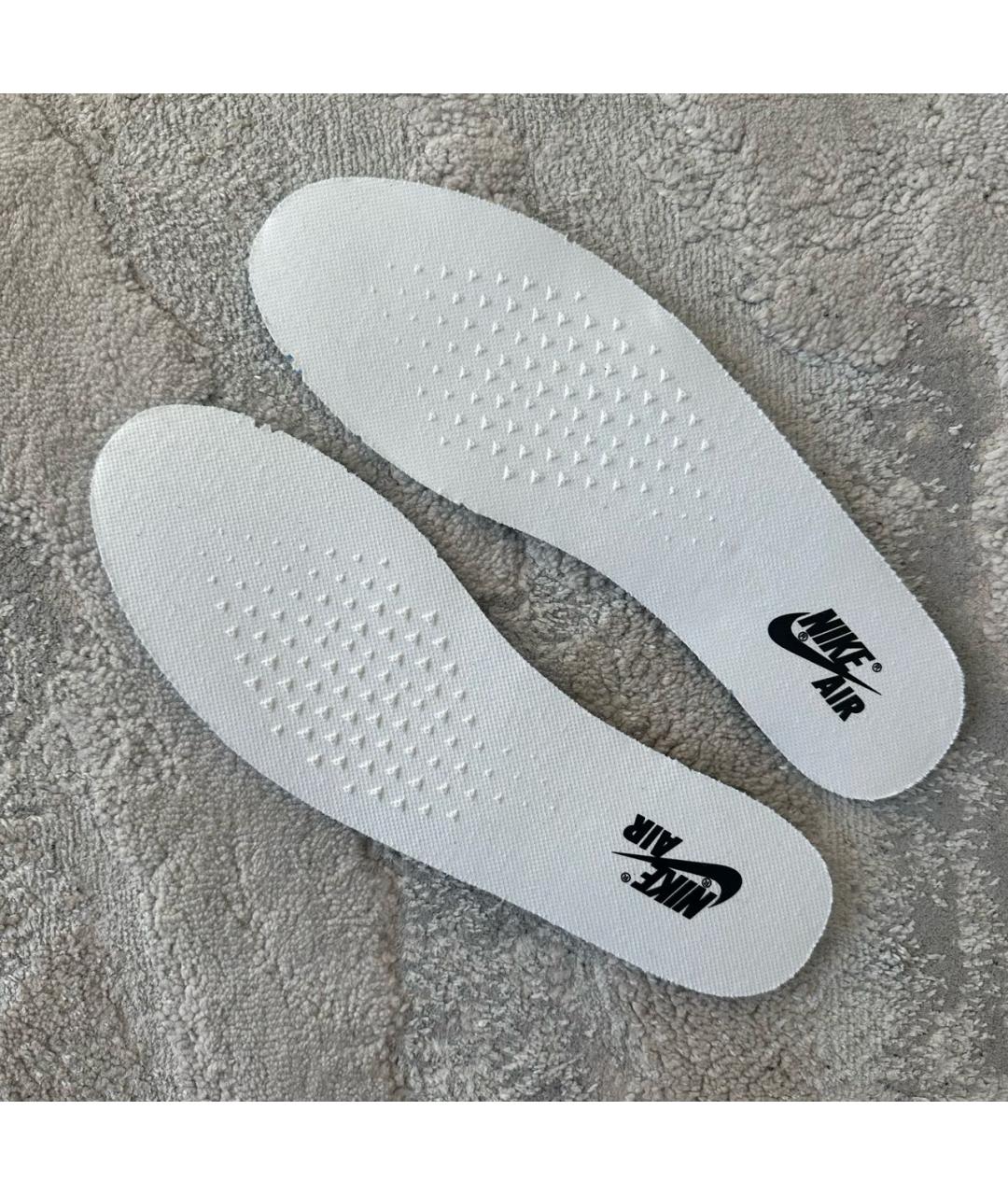 JORDAN Голубые высокие кроссовки / кеды из искусственной кожи, фото 3