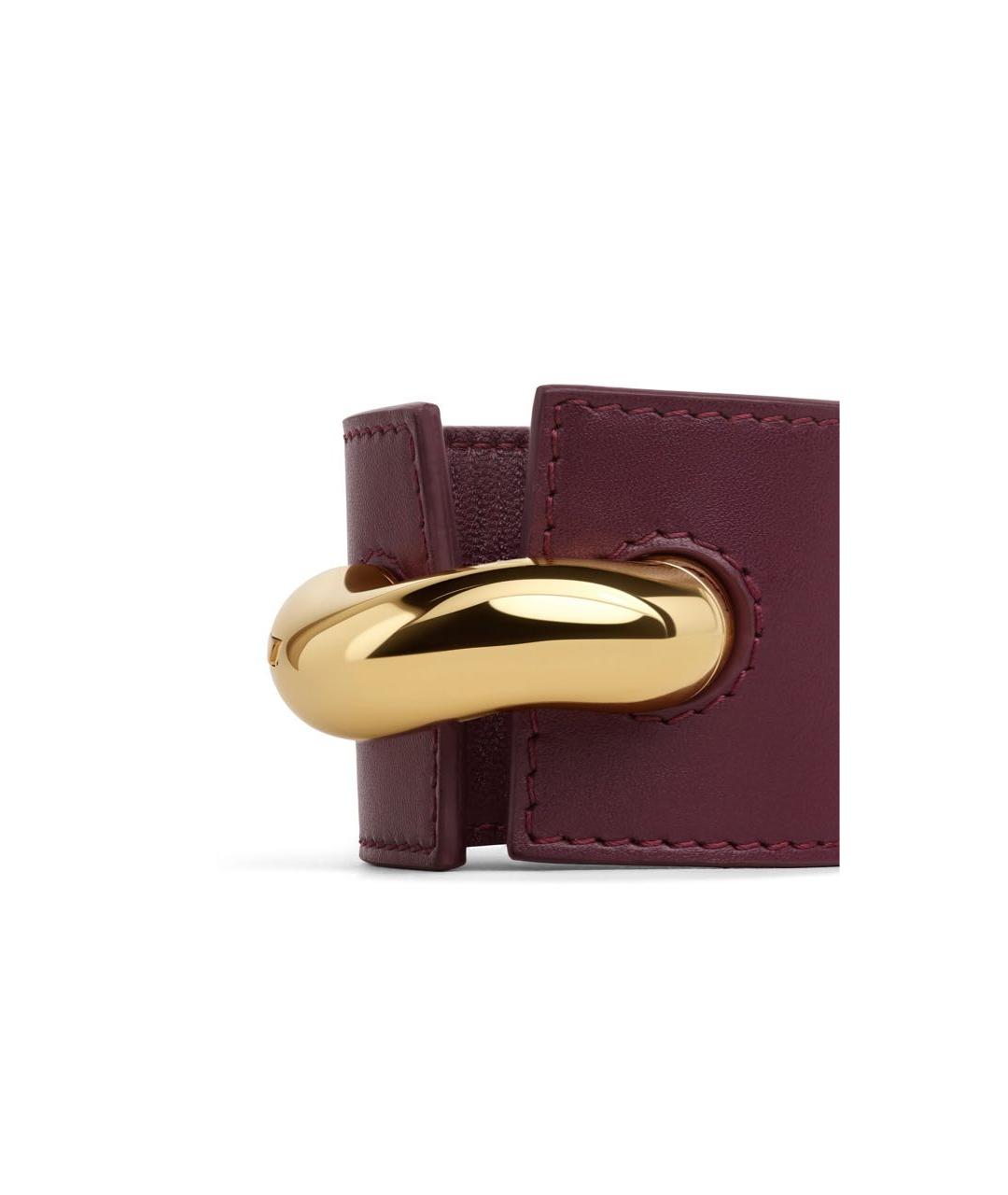 ALAIA Бордовый кожаный браслет, фото 2