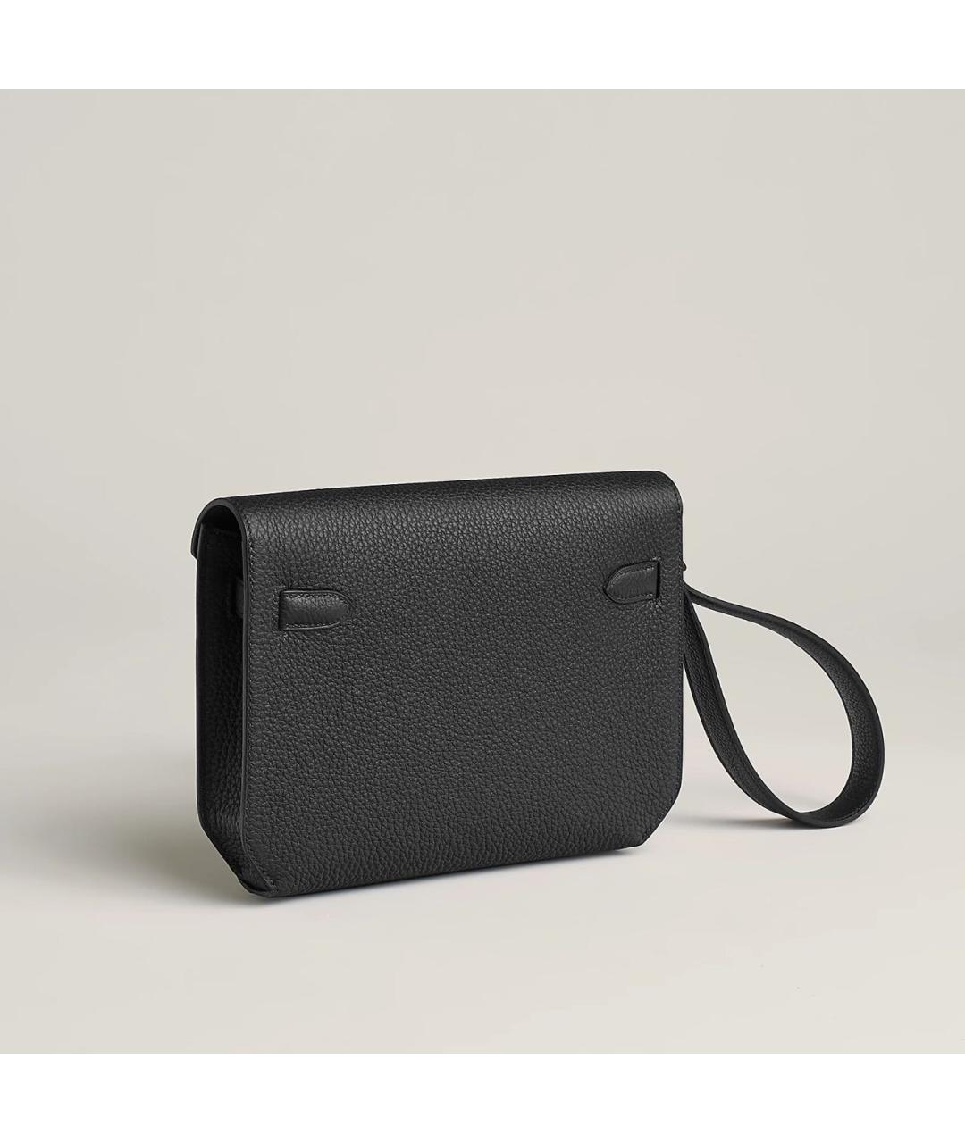 HERMES Черная кожаная папка для документов, фото 4