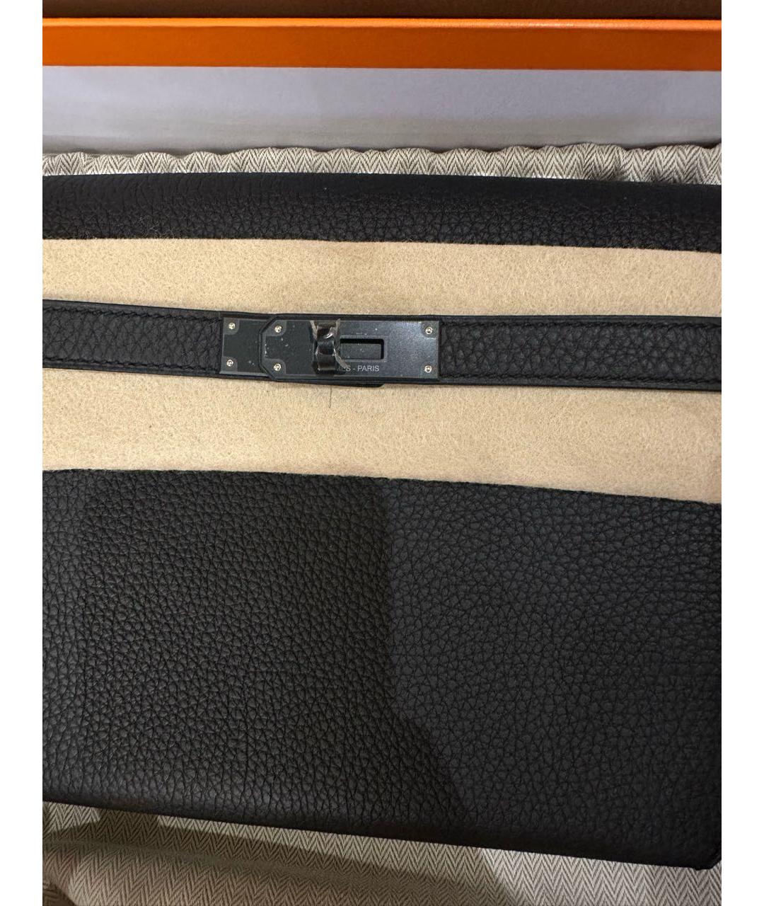 HERMES Черная кожаная папка для документов, фото 6