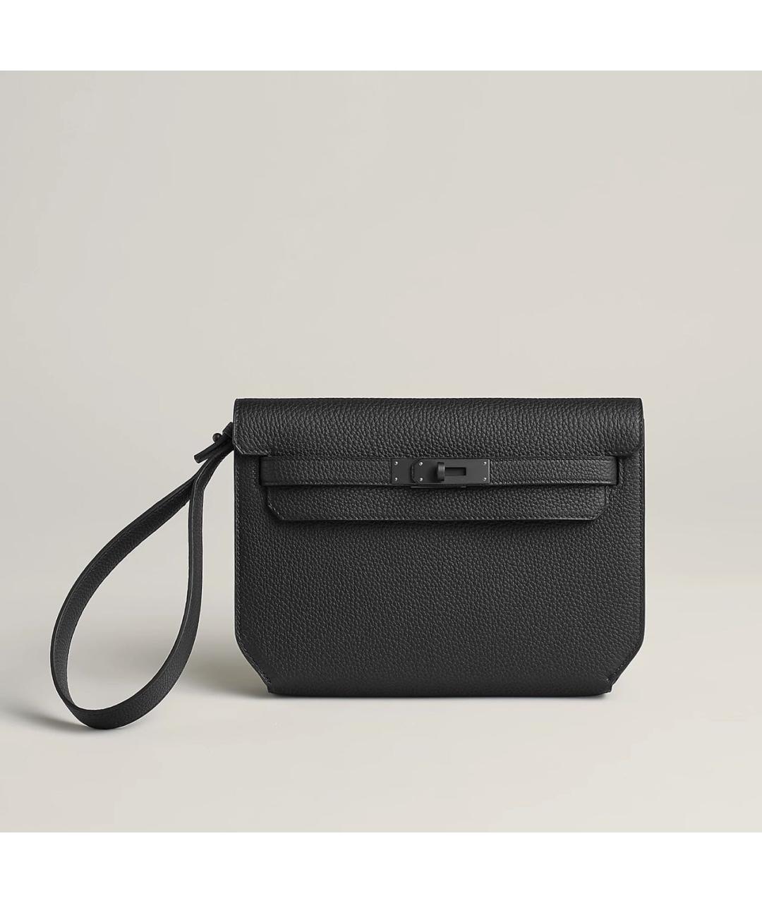 HERMES Черная кожаная папка для документов, фото 9