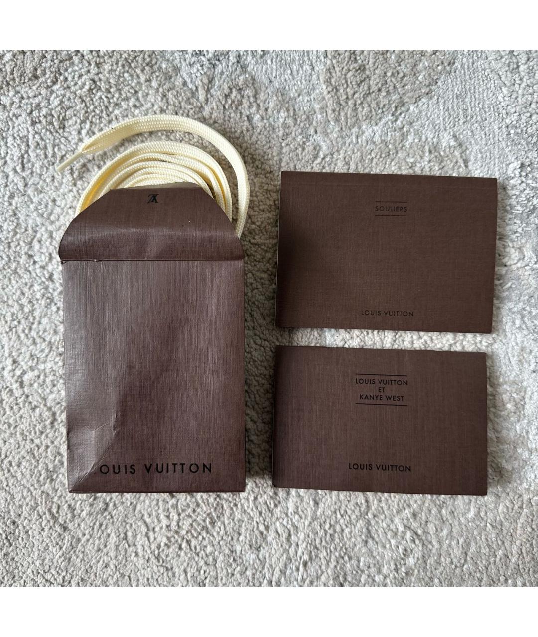 LOUIS VUITTON Бежевые кожаные низкие кроссовки / кеды, фото 7