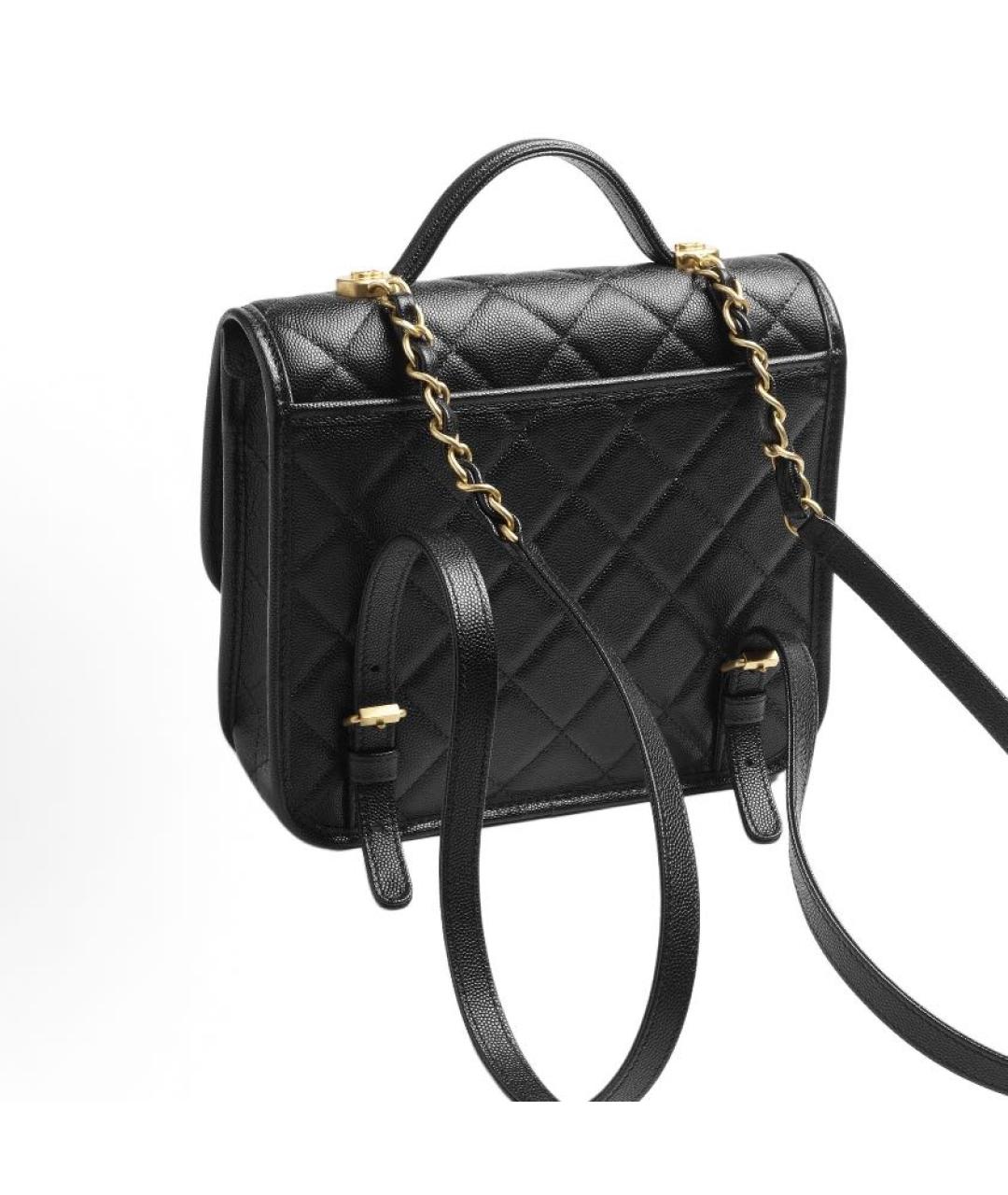 CHANEL Черный кожаный рюкзак, фото 3