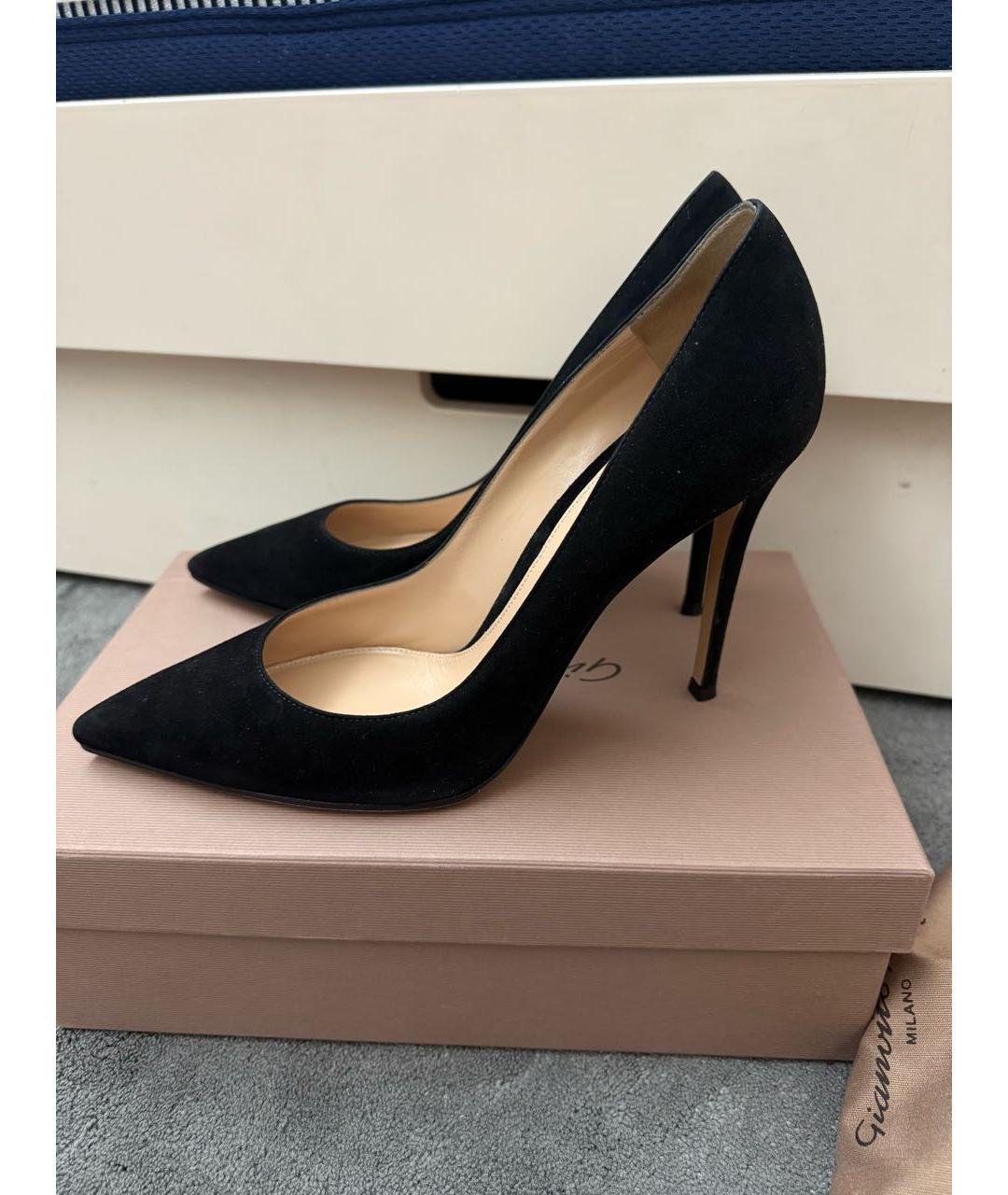 GIANVITO ROSSI Черные замшевые туфли, фото 4