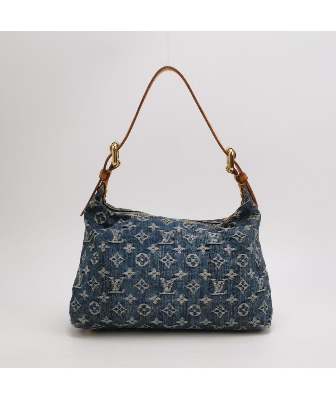 LOUIS VUITTON Голубая деним сумка через плечо, фото 4