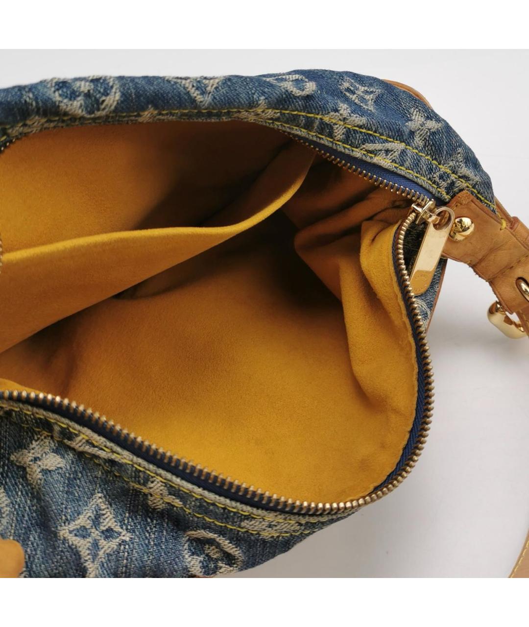 LOUIS VUITTON Голубая деним сумка через плечо, фото 6