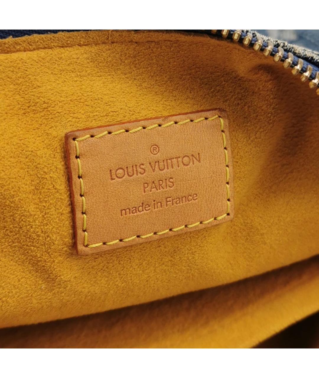 LOUIS VUITTON Голубая деним сумка через плечо, фото 7