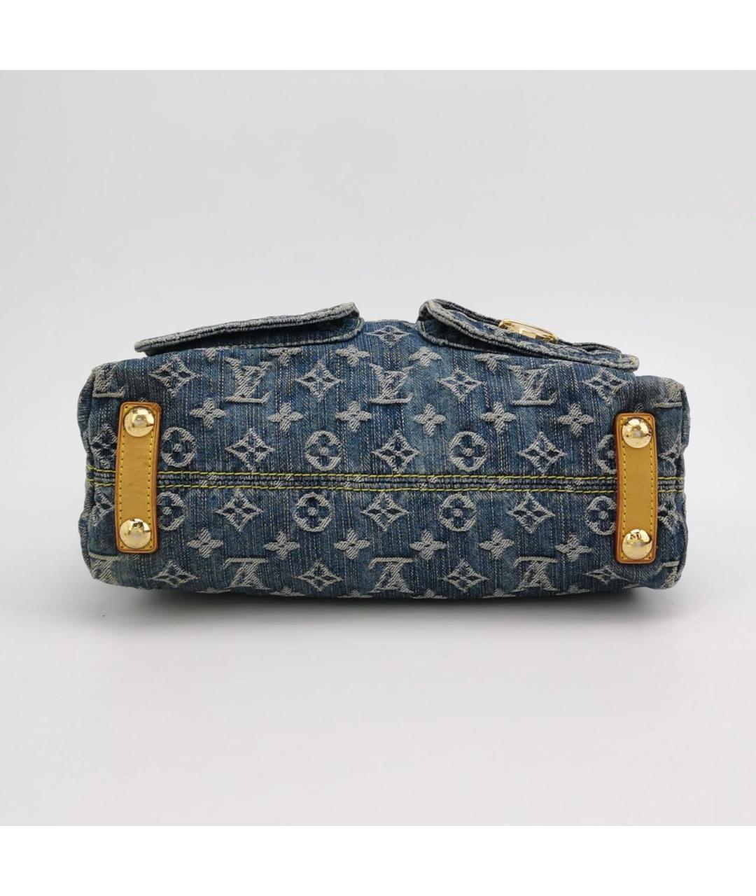 LOUIS VUITTON Голубая деним сумка через плечо, фото 5