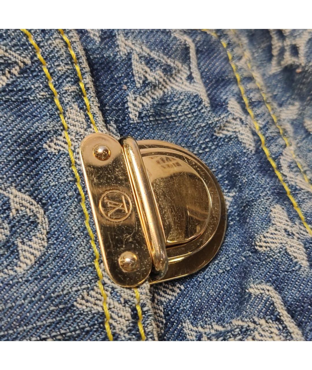 LOUIS VUITTON Голубая деним сумка через плечо, фото 8