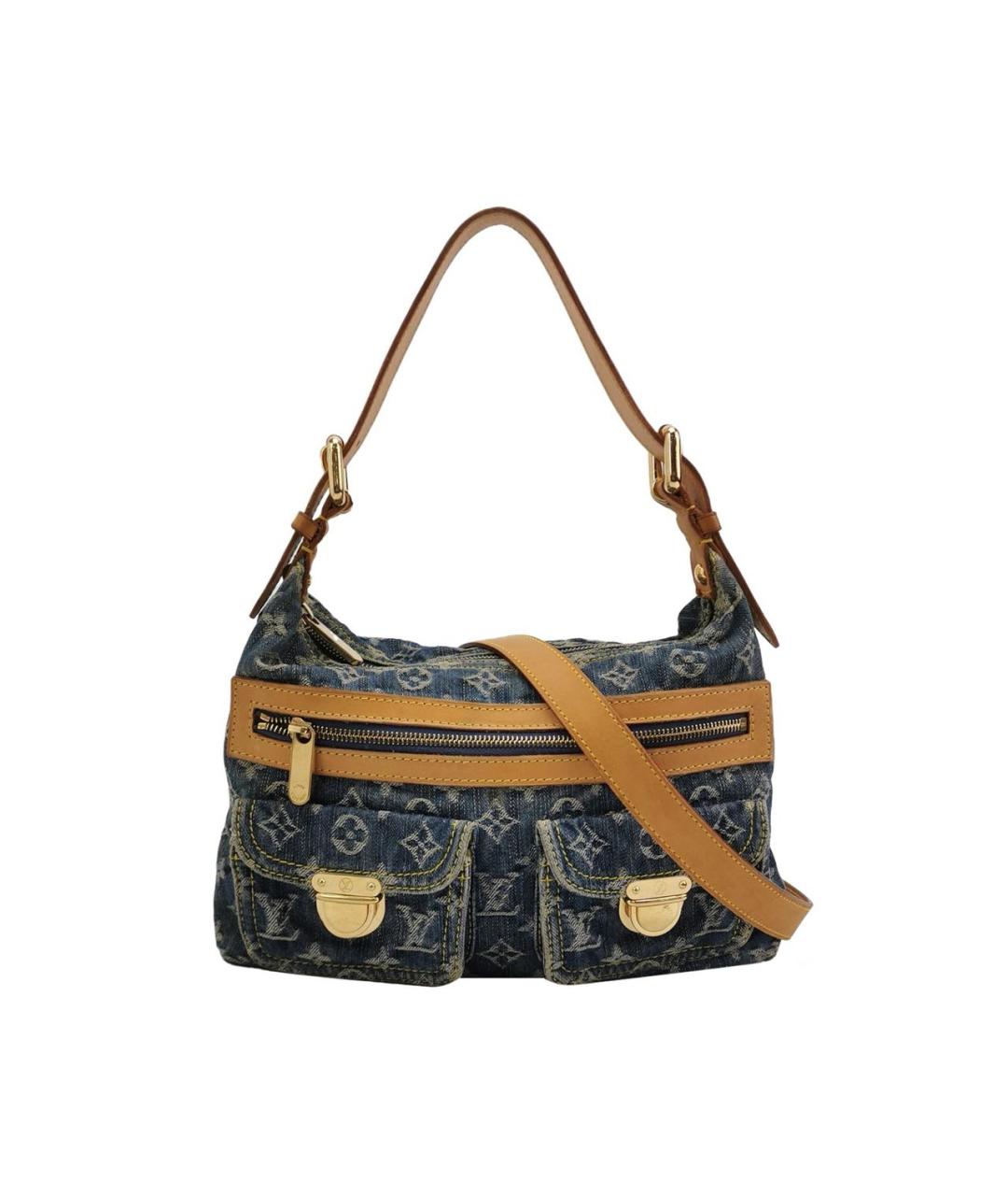 LOUIS VUITTON Голубая деним сумка через плечо, фото 9