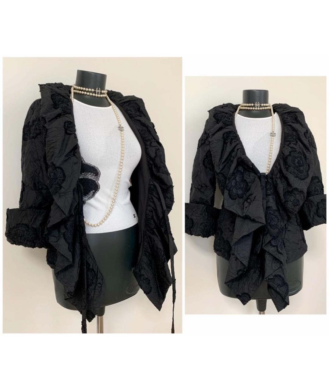 CHANEL Черная шелковая куртка, фото 7