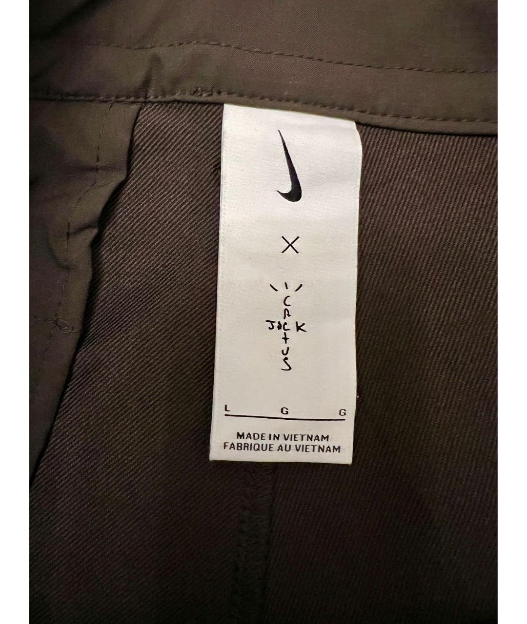 NIKE Коричневые полиэстеровые повседневные брюки, фото 8