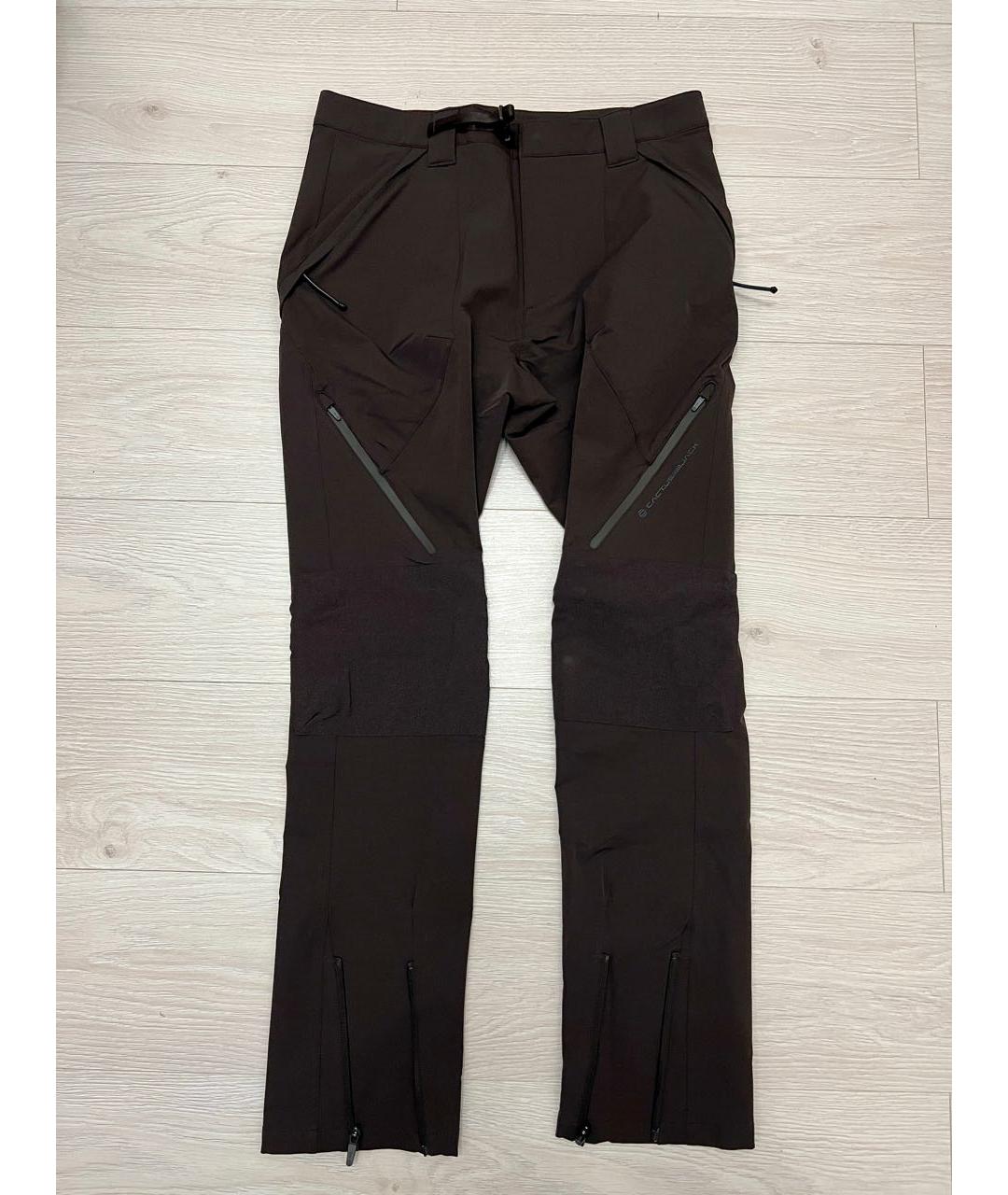 NIKE Коричневые полиэстеровые повседневные брюки, фото 9