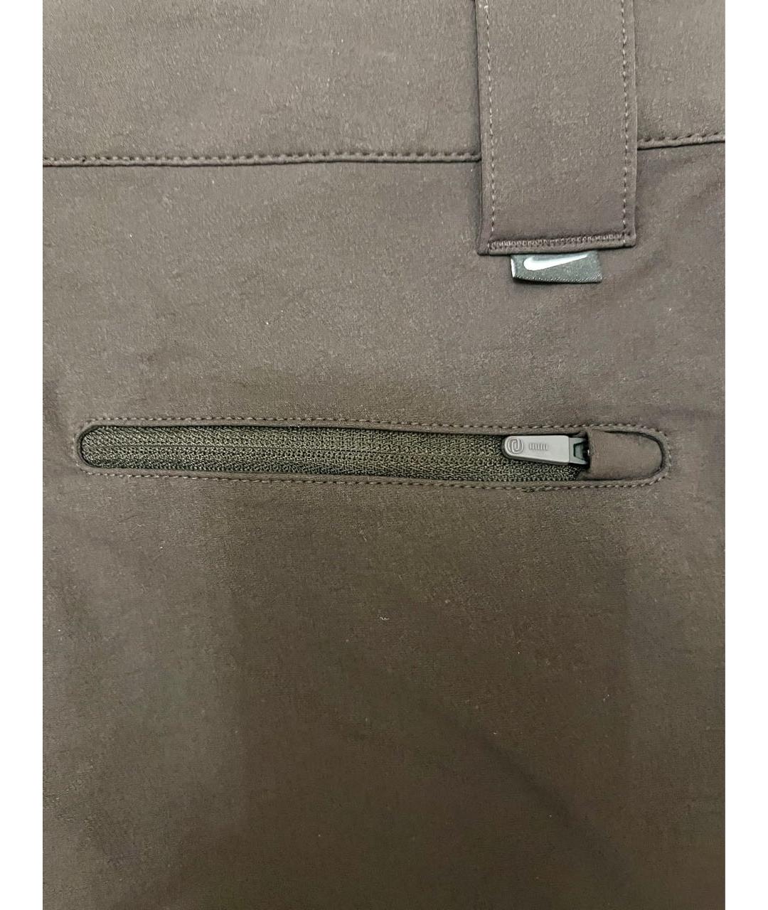 NIKE Коричневые полиэстеровые повседневные брюки, фото 4