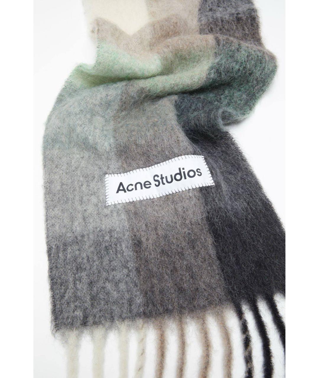 ACNE STUDIOS Мульти шерстяной шарф, фото 4