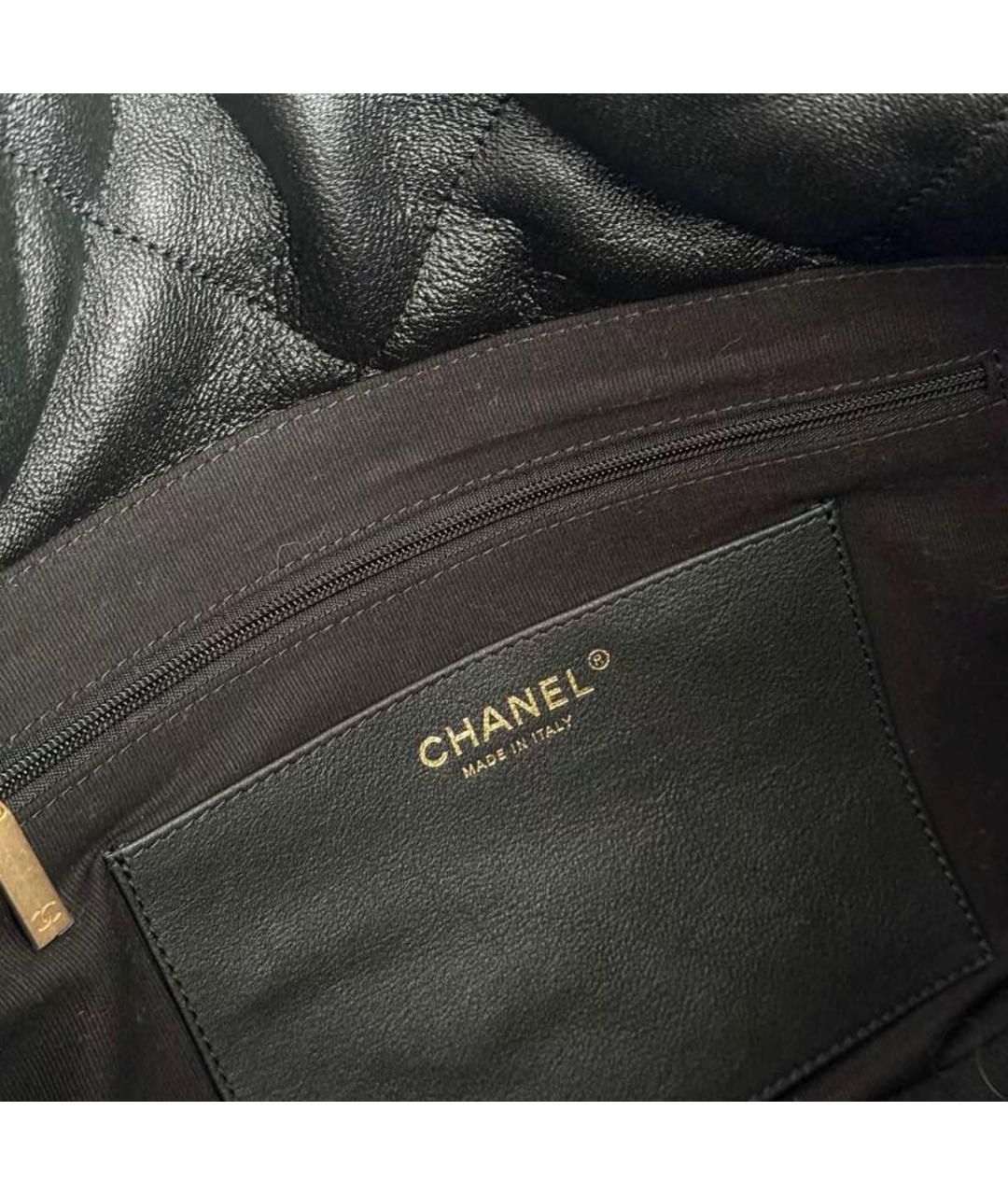 CHANEL Черная кожаная сумка через плечо, фото 7