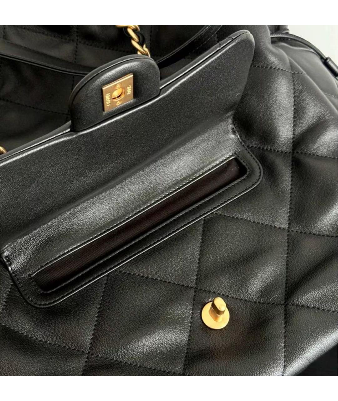CHANEL Черная кожаная сумка через плечо, фото 8