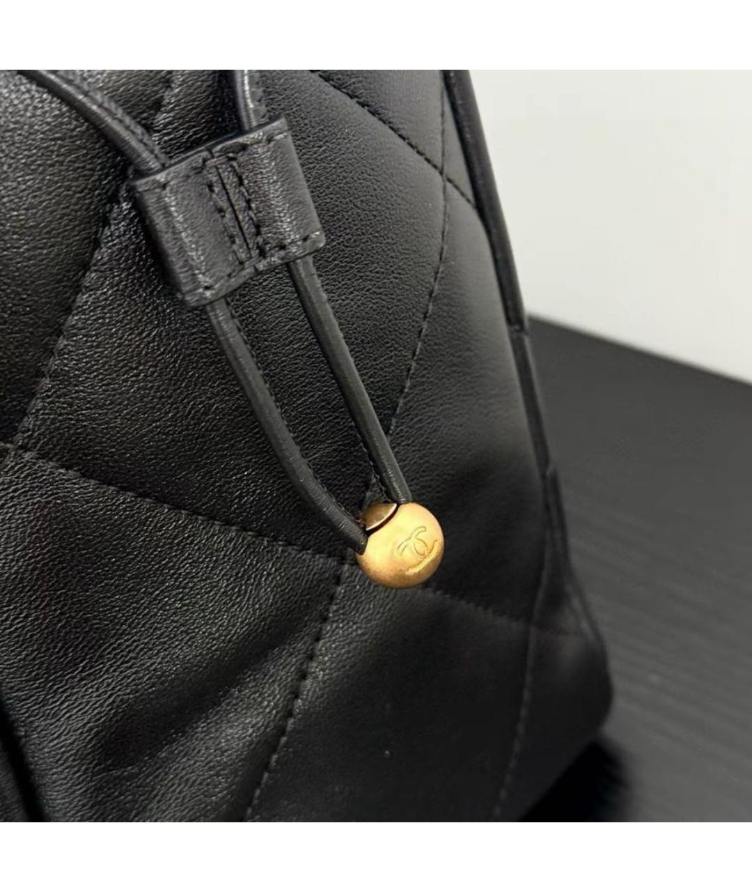 CHANEL Черная кожаная сумка через плечо, фото 6