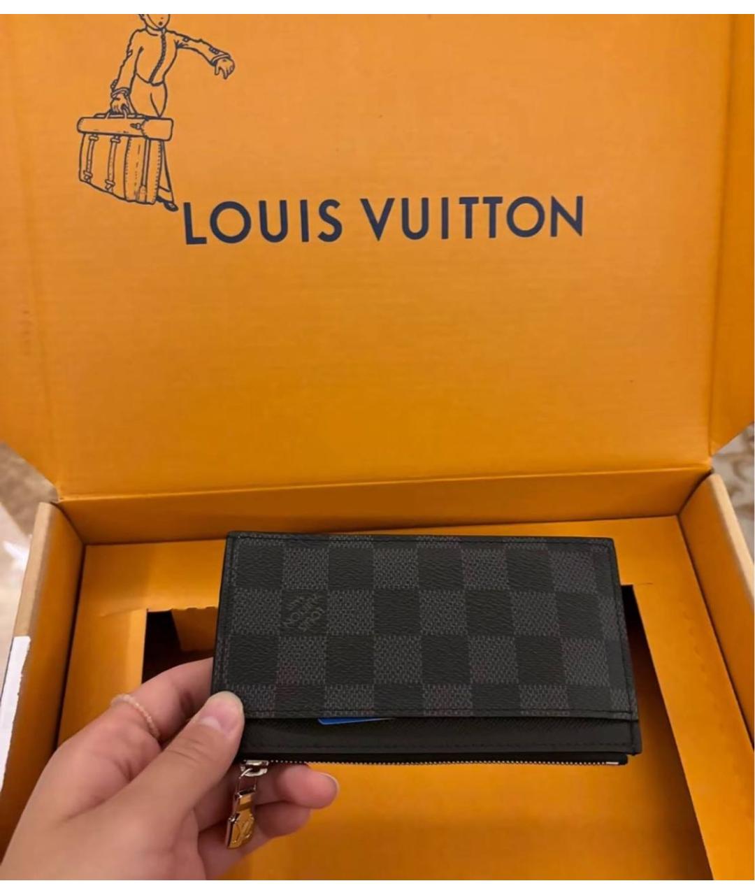 LOUIS VUITTON Черный кардхолдер, фото 7