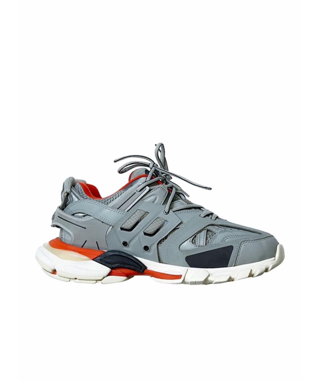 BALENCIAGA Серые резиновые низкие кроссовки / кеды, фото 1