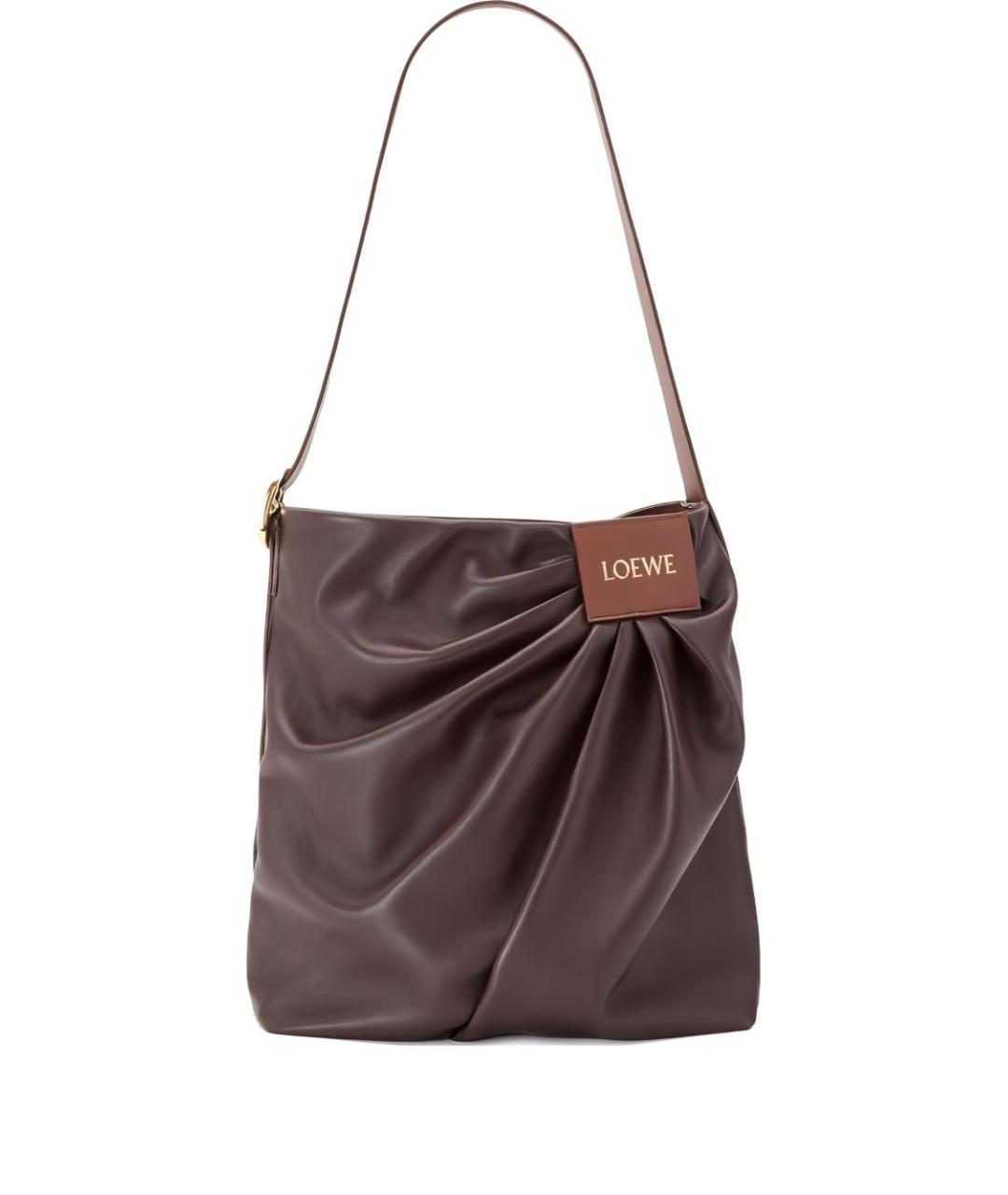 LOEWE Коричневая кожаная сумка тоут, фото 1