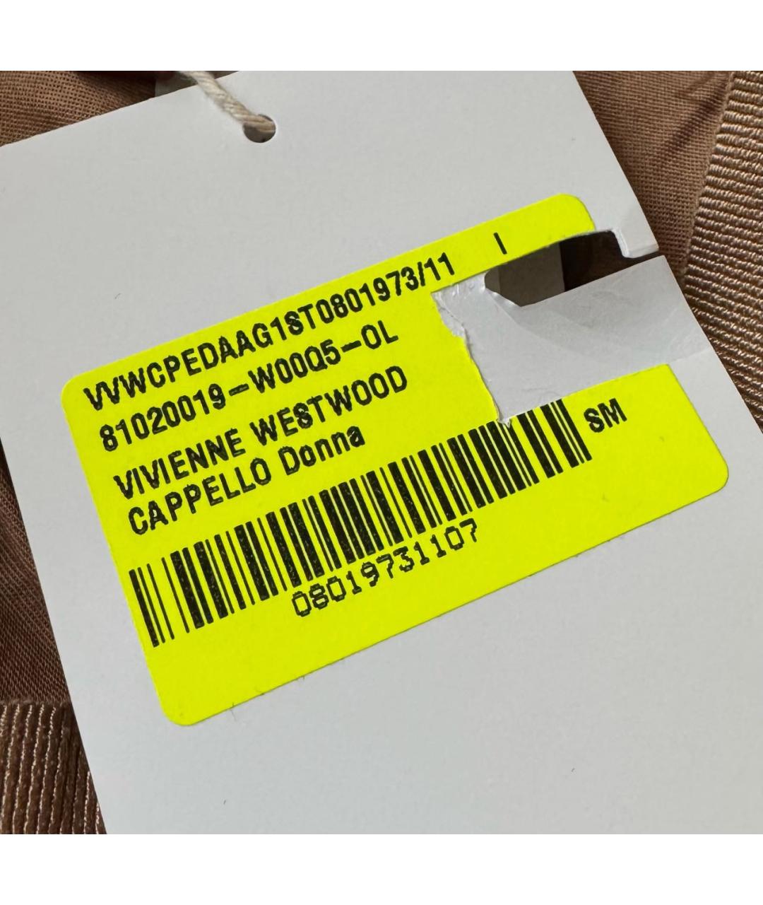 VIVIENNE WESTWOOD Бежевая хлопковая кепка, фото 8