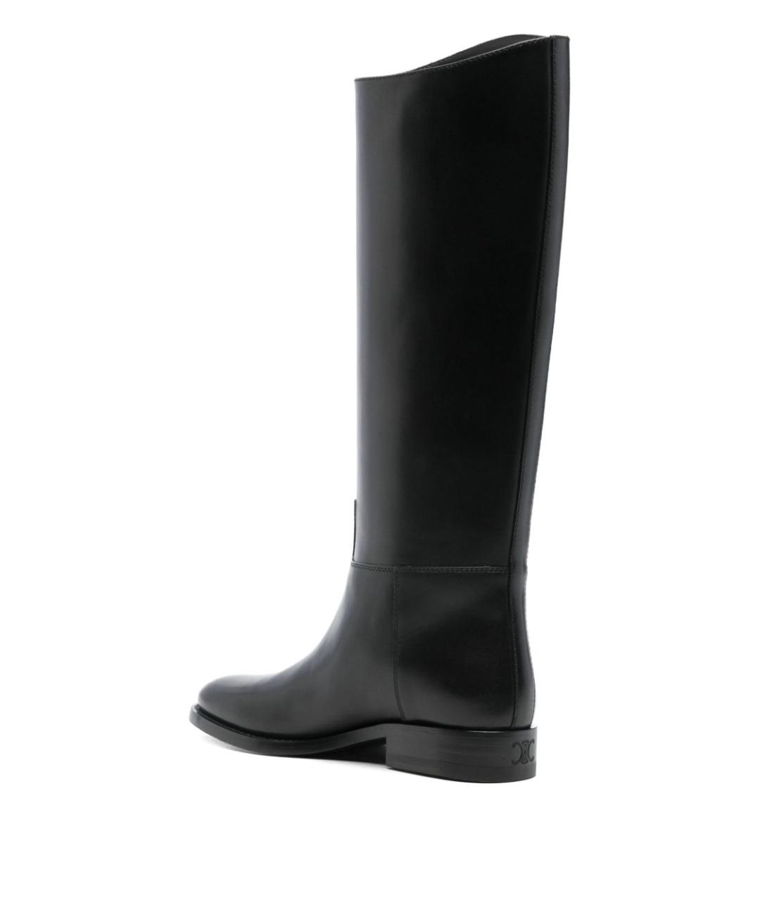CELINE Черные кожаные сапоги, фото 2