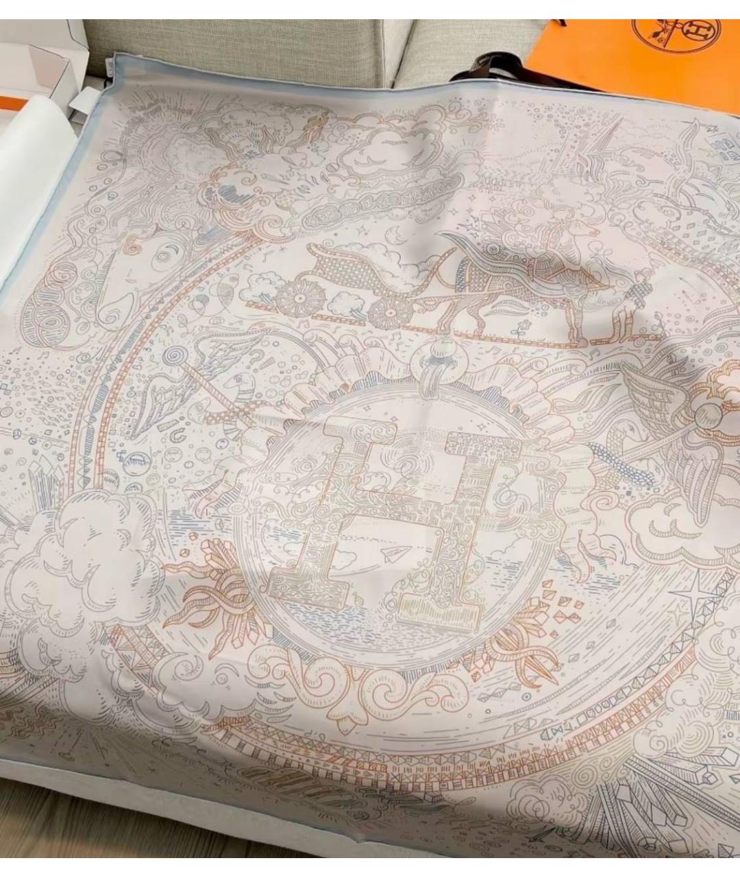 HERMES Мульти шелковый платок, фото 2