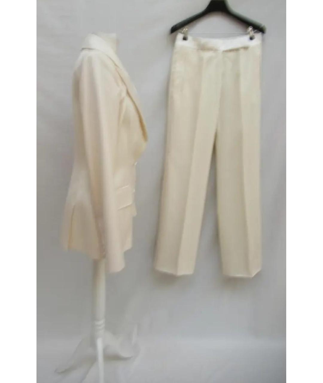 SAINT LAURENT Белый хлопковый костюм с брюками, фото 9