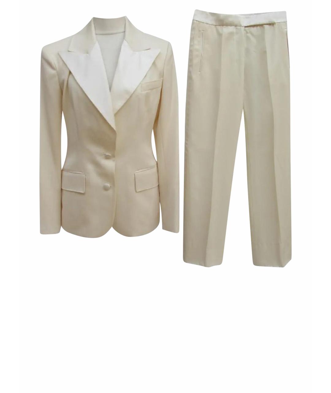 SAINT LAURENT Белый хлопковый костюм с брюками, фото 1