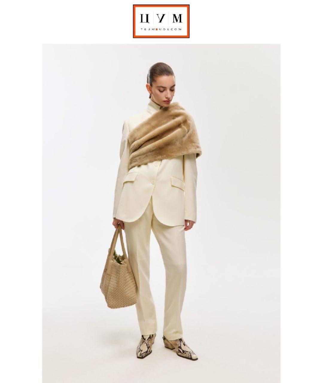 SAINT LAURENT Белый хлопковый костюм с брюками, фото 5